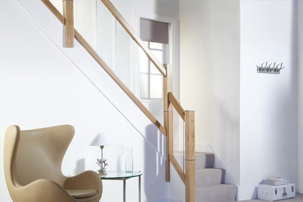 Immix luxury stair parts with glass balustrading 