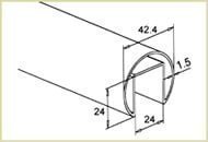 Stainless steel handrail profile from q-railings