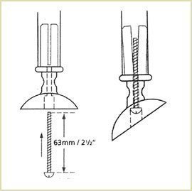 Insert spindles into relevant fixing screw brackets (Fusion™)