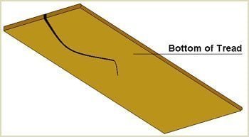 approach the repair from under the tread