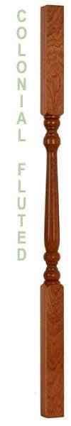 colonial fluted staircase spindle