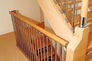 Steel spindles are sleek and modern Fusion stairs