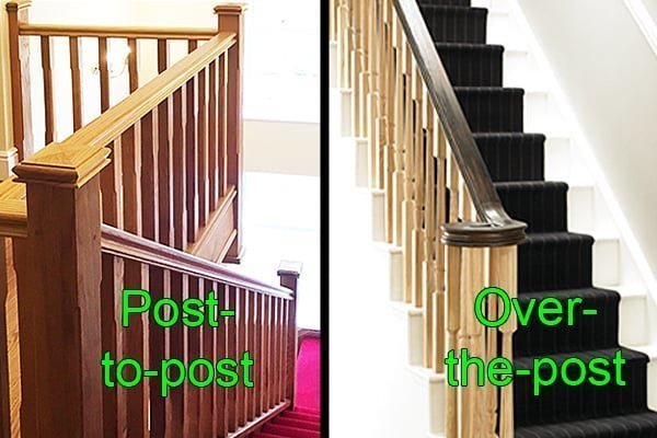 Post to post and over the post handrails Two handrail styles